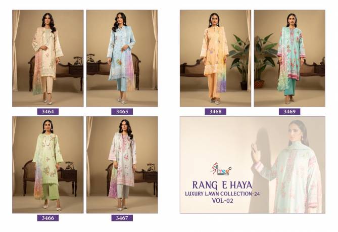 Rang E Haya Lux Collection Vol 2 By Shree Embroidery Cotton Pakistani Suits Wholesale Market In Surat